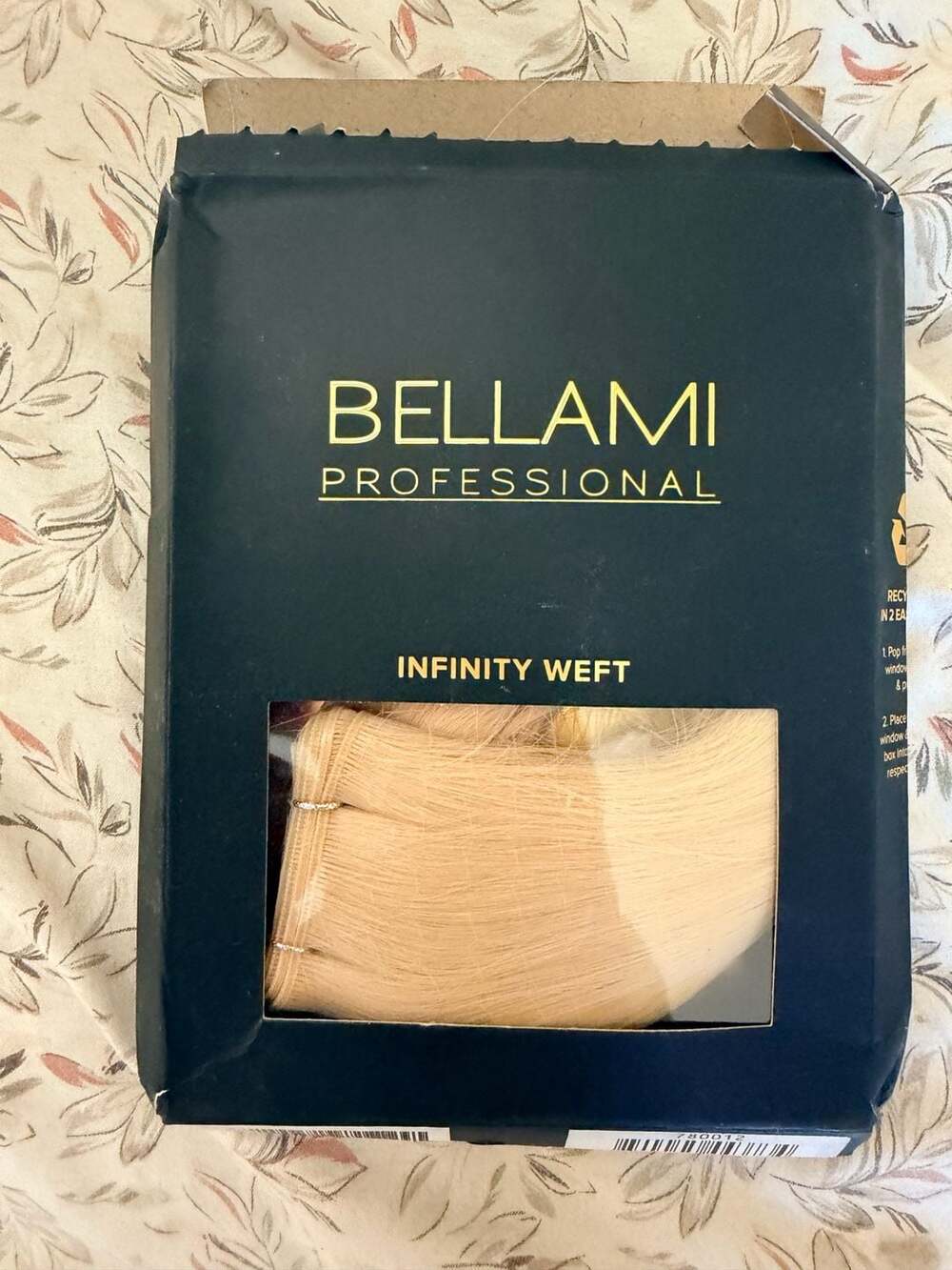 Bellami Professional Straight Infinity Weft Hair Extensions White Blonde #80 Nat